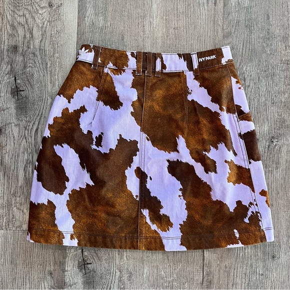 Adidas Ivy Park Brown and Purple Western Patterned Mini Skirt Sz. XS - Picture 2 of 6